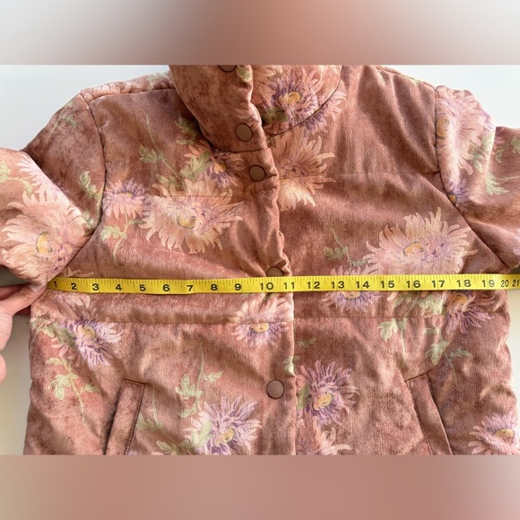 Anthropologie Edie Corduroy Floral Puffer Jacket Size S - Picture 10 of 15